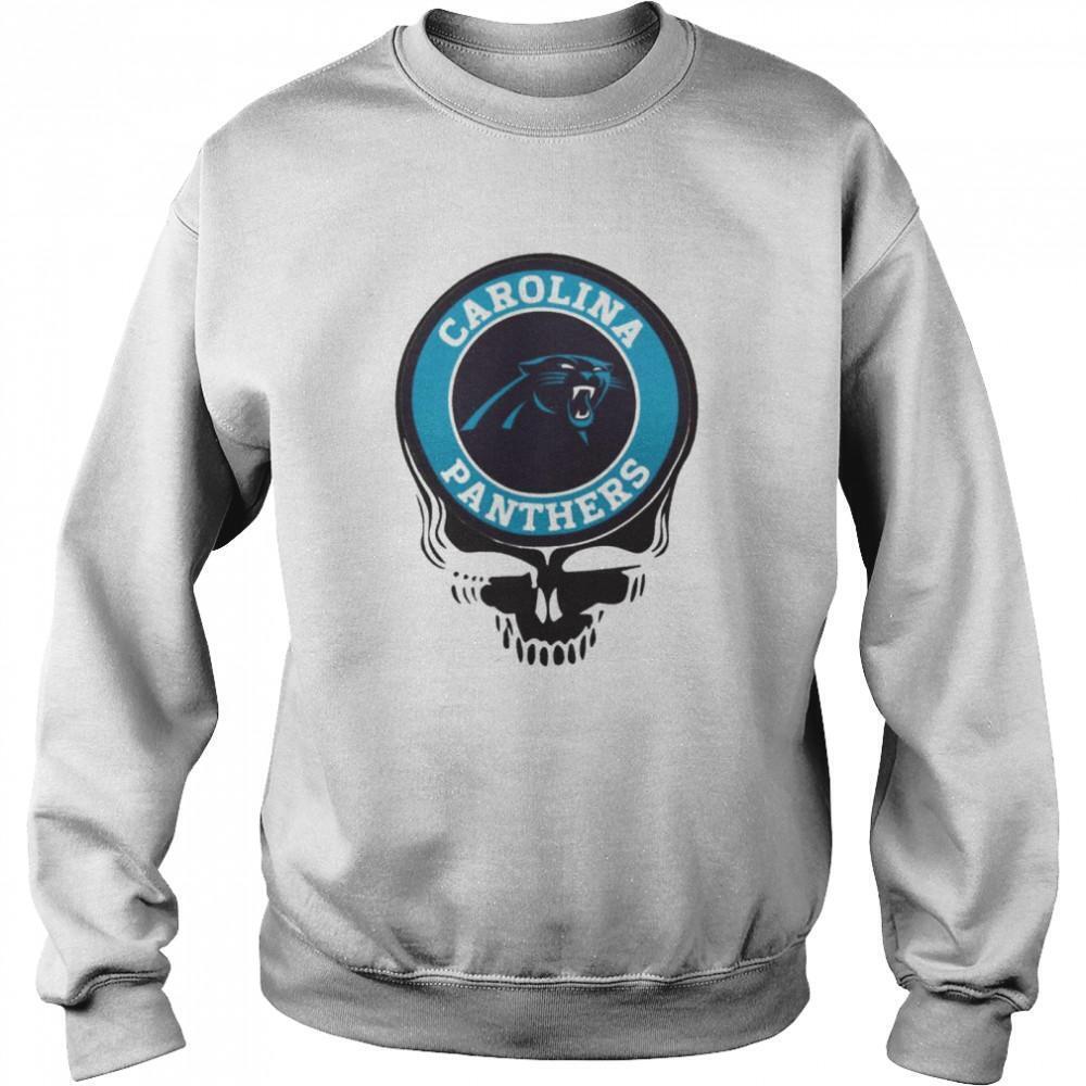 Carolina Panthers Football Skull Sweatshirt